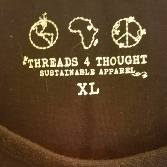 Threads4Thought sustainable crew neck black T - Picture 2 of 3